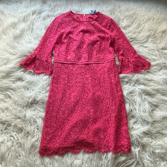 Draper James Floral Lace Bell Sleeve Dress‎ - Picture 2 of 5